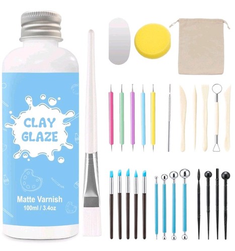 100ml air dry clay glaze - air,
