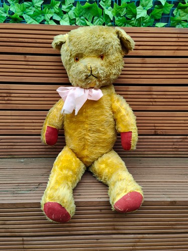 Antique old teddy bear - antique,
