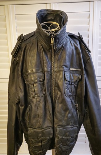 Superdry men leather jacket - men's,