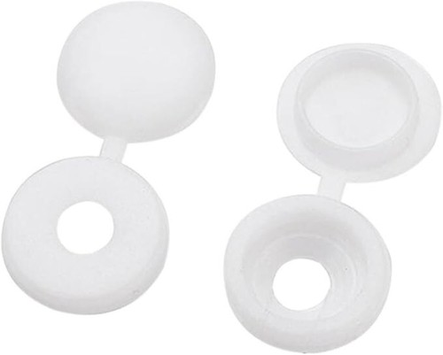 White screw caps dome - white,