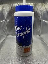 McDonald 80’s Mac Tonight Plastic Cup Water Bottle With Straw Advertising 1989