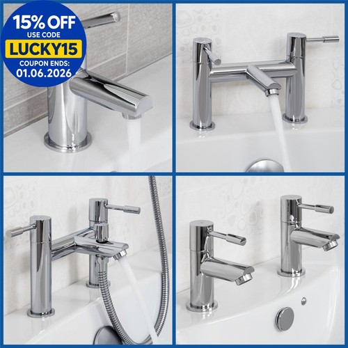 Modern chrome bathroom - chrome,