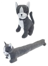 Herringbone Cat Design Door Stop or Draught Excluder