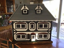 Brand New Tudor Manor Dolls House Fully Electric On Turntable, Fully Furnished