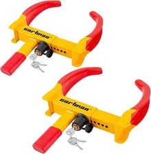 CARTMAN 2 Pack Heavy Duty Trailer Lock Wheel Clamp, Universal Security Tire Lock