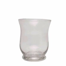 Small Clear Glass Hurricane Vase - Flower Candle Table Decor - Size Choice
