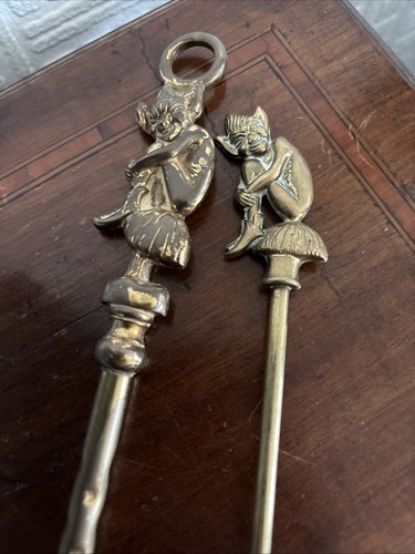 Antique brass imp figure - antique,