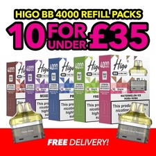 Higo BB 4000 Refill Pack  | Pre-filled Refills | Nicotine 20mg | E-Cig