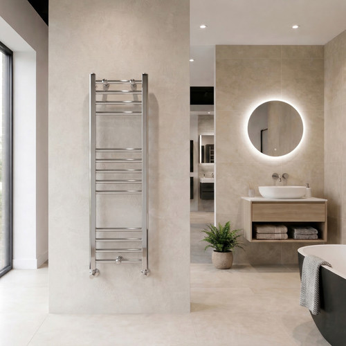 Heated bathroom towel rail - heated,