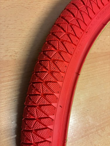 Red bmx bike tyre - bmx, 20