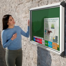 Outdoor Weatherproof Lockable Notice Board Showcase 8xA4, Aluminium frame