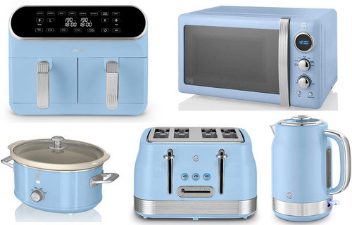 Swan retro blue - blue, kettle