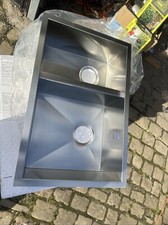 Cooke & Lewis Cajal Stainless steel 1.5 Bowl Sink 450mm x 692mm