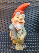 Heissner Garden Gnome Plastic Figurine West Germany 10.25"