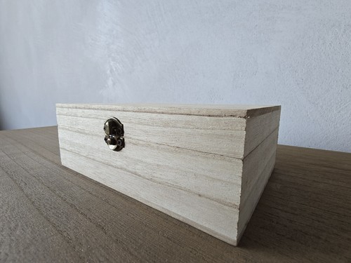 Wooden craft box pine treasure - craft,