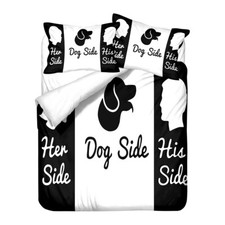 Her Side His Side Dog Side Love Cat Love Bedding Duvet Cover Set Wedding Gift