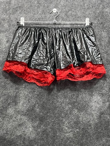 Black pvc frilly french - pvc,