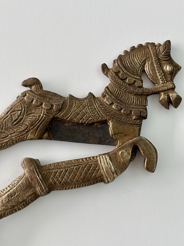 Vintage indian brass horse - vintage,