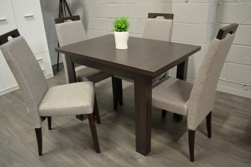 Extending dining table dark - table, in