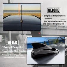Black Roof Antenna Aerial SHARK FIN CONVERSION Kit For Mini Cooper R50 R56 R53 D