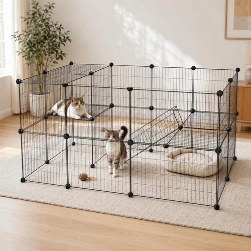 Large metal cat cage - cat, playpen