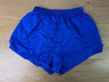 VINTAGE FINALE SPORT 1980'S 1990'S RUNNUNG FOOTBALL SHORTS NYLON BLUE
