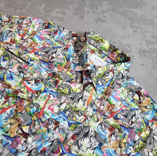 Eton Animal Print Shirt Men's XL 17" Super Slim Fit Button Blue Cutaway Barrell