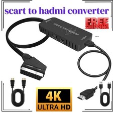 SCART To HDMI Converter Audio Video Adapter For HDTV Sky Box STB Plug HD TV DVD