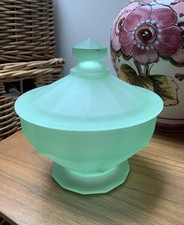 Vintage frosted satin green