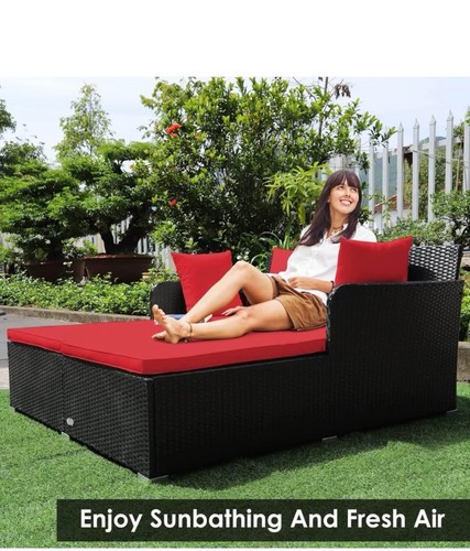 Double rattan daybed - double,