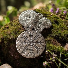 Nordic Compass Vegvisir Rune Pendant Way Finder Icelandic Mythology Jewellery