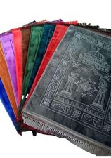 High Quality Padded X Large  Thick Velvet Islamic  Plain Prayer Mat Rug, Janamaz