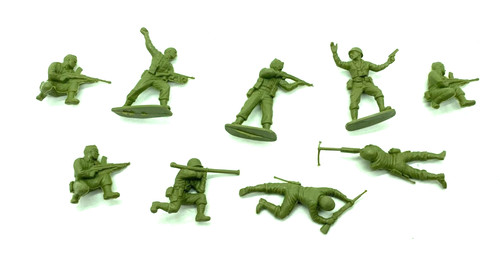 Plastic toy soldiers commandos - plastic,
