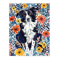 Border Collie Flower Field Dog