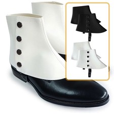 1920's SPATS SHOE COVERS ADULTS MEN'S GANGSTER FANCY DRESS MAFIA PIMP ACCESSORY