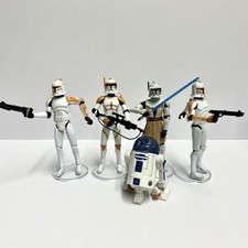 Star Wars The Clone Wars Obi Wan, Commander Cody, R2D2 & x2 212th Clone Troopers