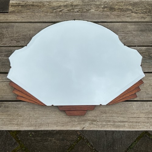 Vintage art deco frameless oak - vintage,