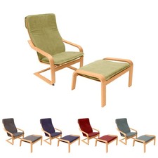 Armchair Replacement Cover for Poang & Pello Chairs With Footrest Ikea Slipcover