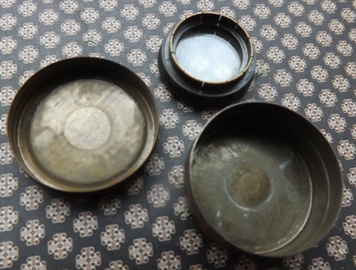 Vintage brass lens 20mm - brass,