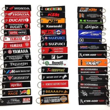 Motorcycle Key Ring Culture Keychain Car Embroidery Fabric Weaving Keyring 1PC