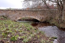 Photo 6x4 Bridge and the Gore Water, Catcune Mills North Middleton/NT355 c2011