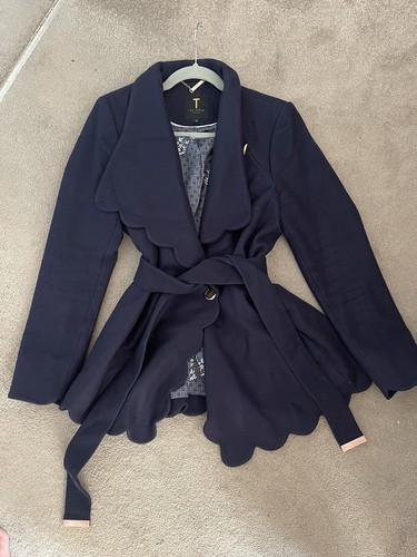 Ted baker coat short navy - baker, blue