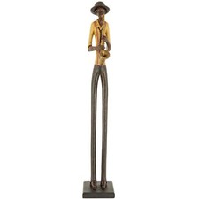 Tall Jazz Musician Saxophone Player Saxophonist Figure Figurine Shelf Ornament