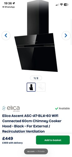 Elica ascent extractor fan - ascent,