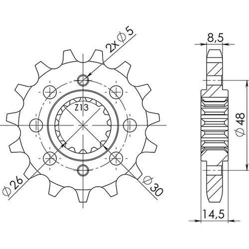 Pitch sprocket 530 - 530,