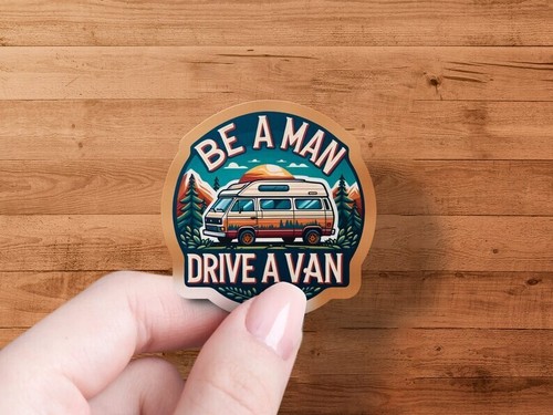 Vintage camper van sticker - camper,