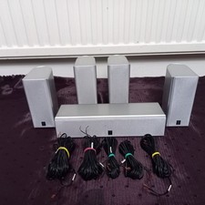 100W silver YAMAHA speakers