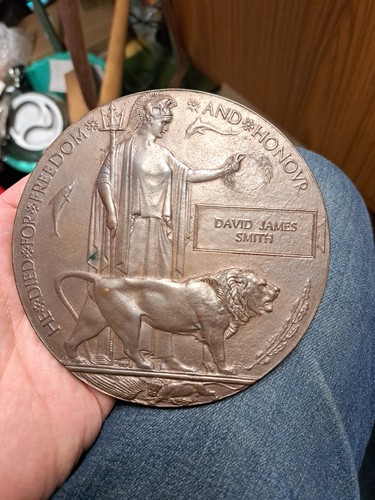 Ww1 death plaque penny - death,