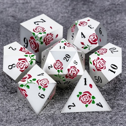 Dnd dice gift rose metal - gift,