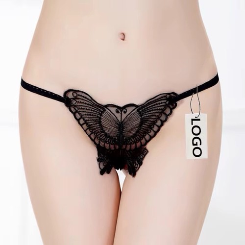 Black butterfly thong - butterfly,